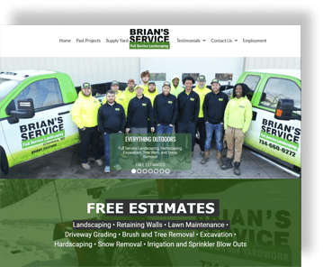 brians service homepage-image douglas web designs image